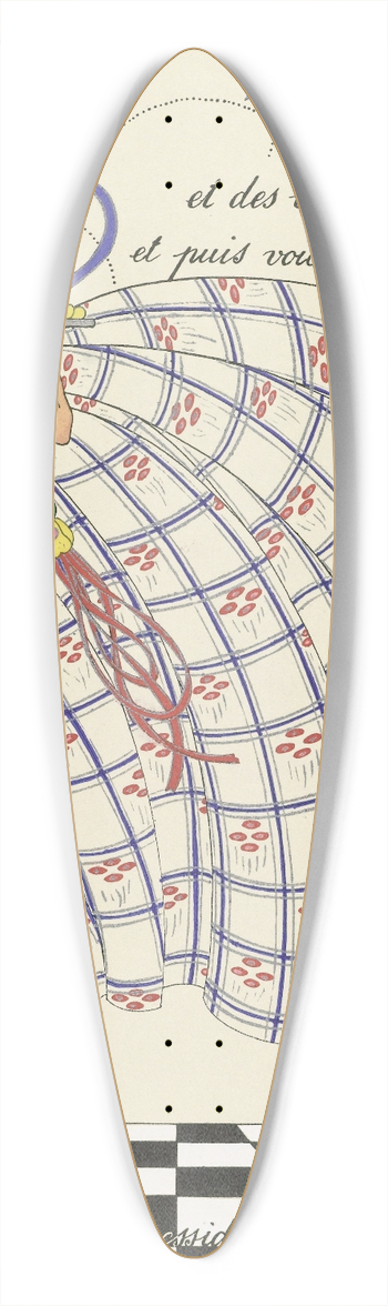 Marthe Romme - Les Douze Mois de lAnne; Messidor 39.3 inch art pintail longboard deck