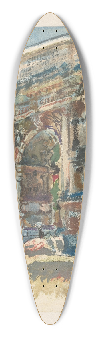 Martin Monnickendam - De boog van Titus, Rome 39.3 inch art pintail longboard deck