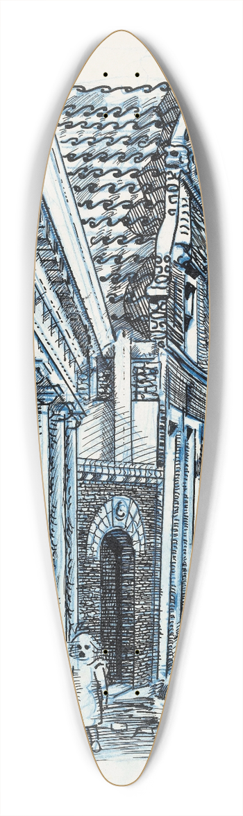 Martin Monnickendam - Gezicht langs het Waaggebouw te Monnickendam 39.3 inch art pintail longboard deck