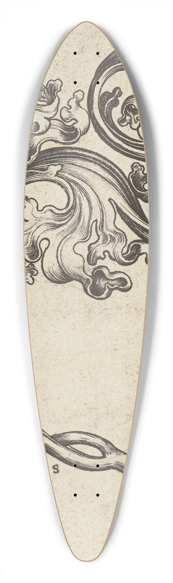 Martin Schongauer - A Foliage Ornament 39.3 inch art pintail longboard deck