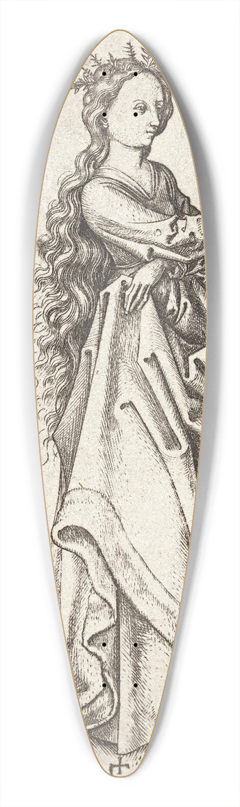 Martin Schongauer - The third wise Virgin 39.3 inch art pintail longboard deck