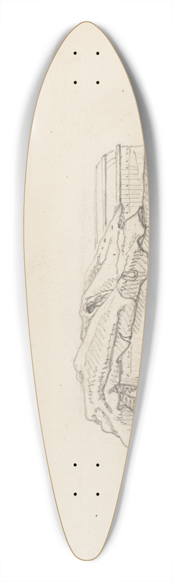 Martinus Rrbye - Studie af en kuffert og en kappe 39.3 inch art pintail longboard deck