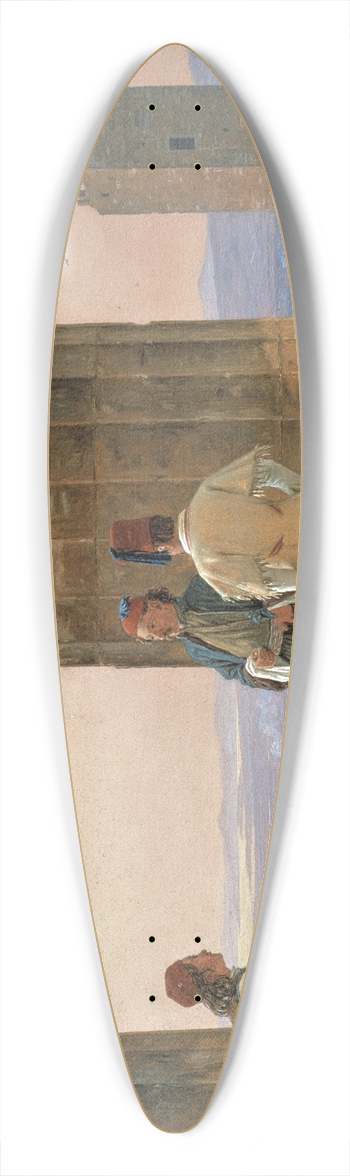 Martinus Rrbye - The View from the Temple of Athena on the Acropolis 39.3 inch art pintail longboard deck