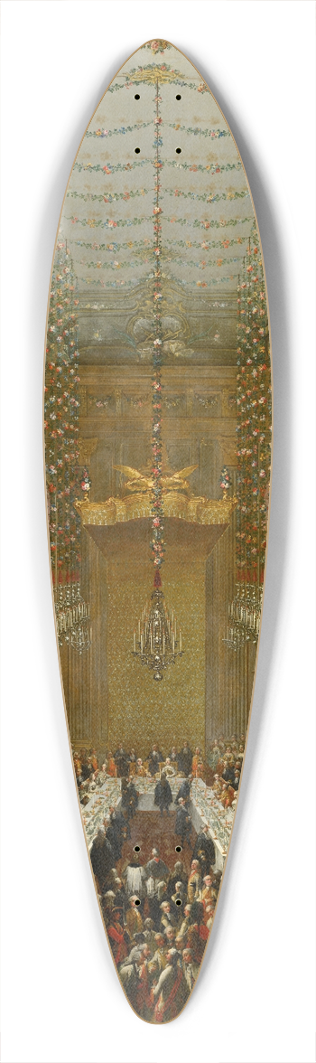 Martin van Meytens - Wedding Supper 39.3 inch art pintail longboard deck