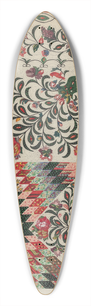 Mary Berner - Patchwork and Applique Quilt 39.3 inch art pintail longboard deck