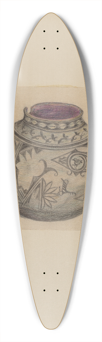 Mary Berner - Vessel 39.3 inch art pintail longboard deck