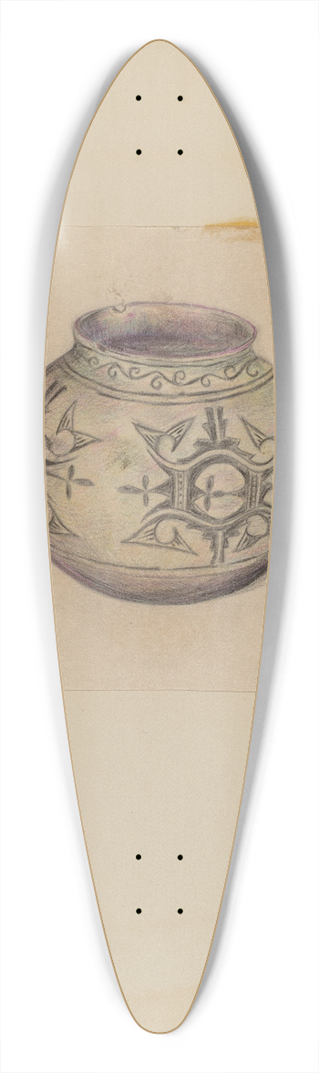Mary Berner - Vessel 39.3 inch art pintail longboard deck