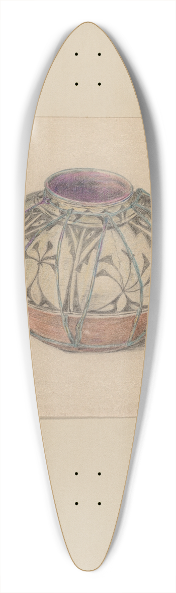 Mary Berner - Vessel 39.3 inch art pintail longboard deck