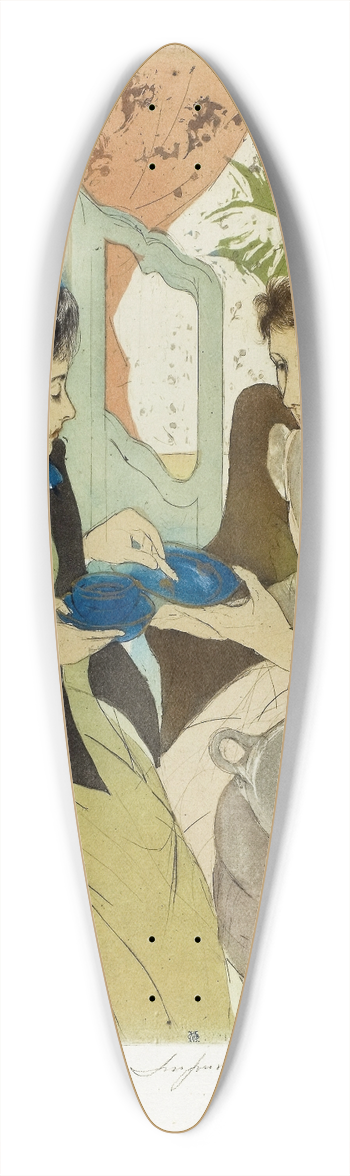 Mary Cassatt - Afternoon Tea Party 39.3 inch art pintail longboard deck