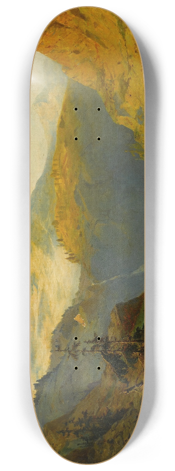 Alexandre Calame - A river in the Alps 8.25 inch art skate deck