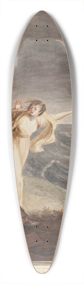 Mary Hoare - Prospero and Miranda 39.3 inch art pintail longboard deck