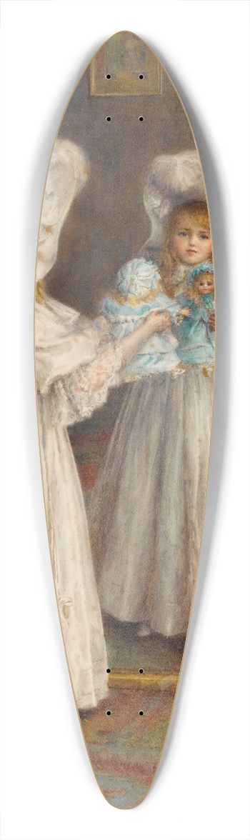 Mary Lightbody Gow - Playing With Her Dolls 39.3 inch art pintail longboard deck