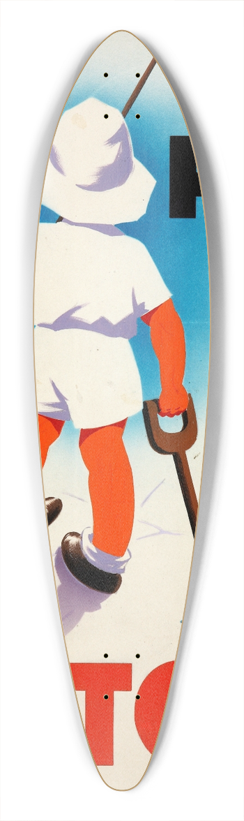 Mary Tunbridge - Dig for Victory 39.3 inch art pintail longboard deck