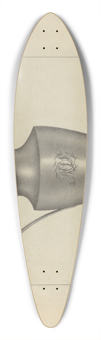Matthew Mangiacotti - Silver Creamer 39.3 inch art pintail longboard deck