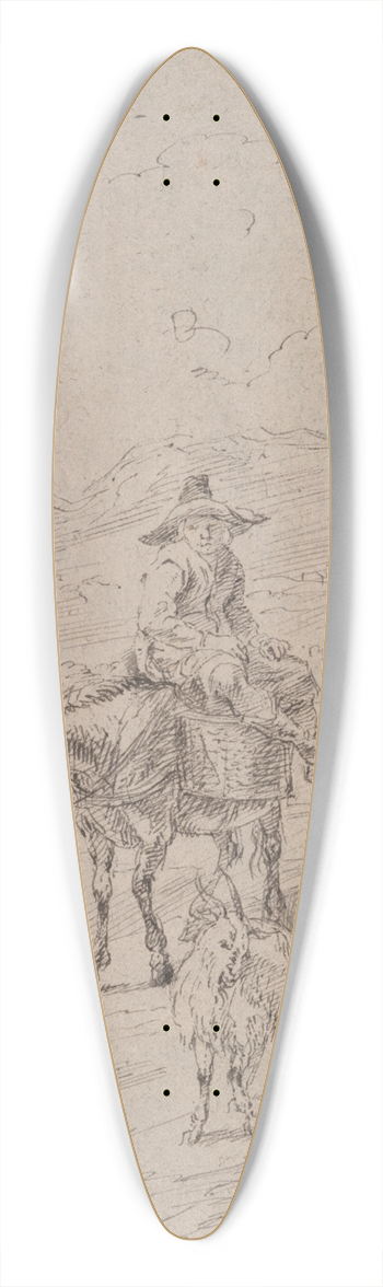 Matthys van den Bergh - Farmers going tomarket 39.3 inch art pintail longboard deck