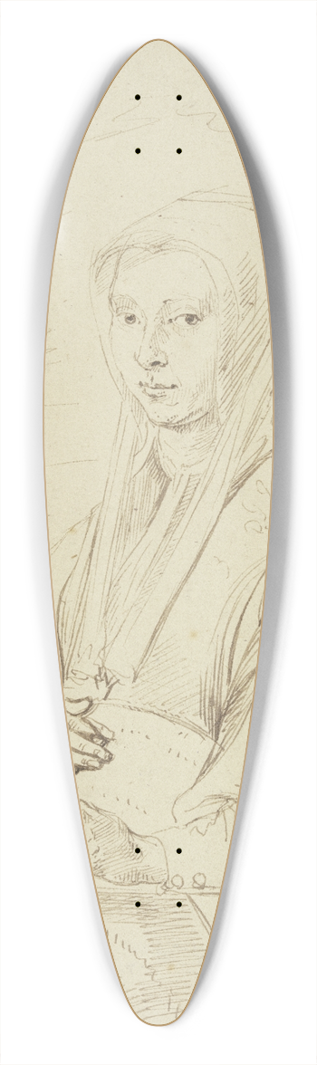 Matthys van den Bergh - Portrt der Ehefrau eines Stifters 39.3 inch art pintail longboard deck