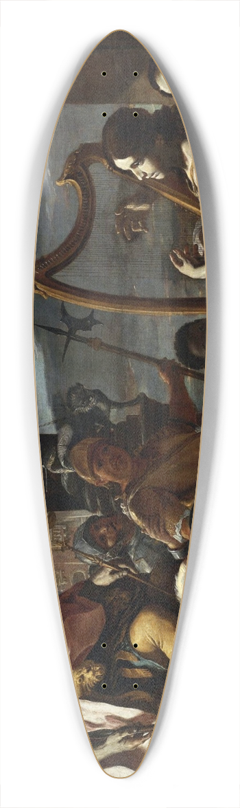 Mattia Preti - David Playing The Harp Before Saul 39.3 inch art pintail longboard deck