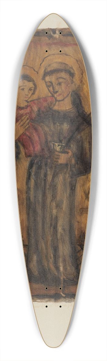 Maude Valle - Santos Retablos 39.3 inch art pintail longboard deck