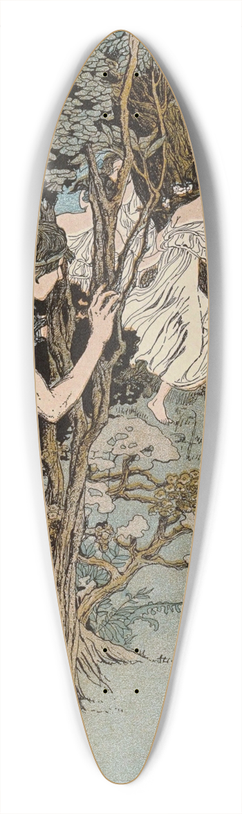 Maud Hunt Squire - So he stepped forward and saw them dancing 39.3 inch art pintail longboard deck