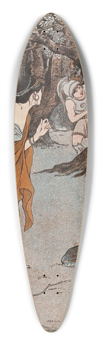 Maud Hunt Squire - Then Jason leapt forward warily 39.3 inch art pintail longboard deck