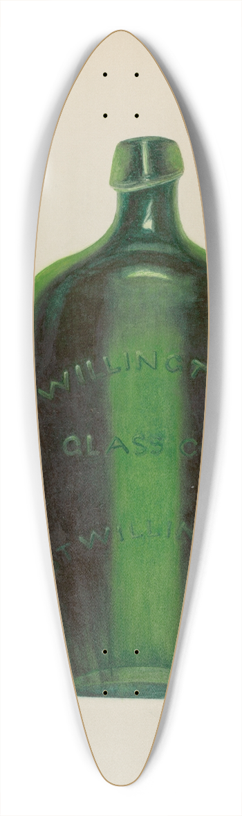 Maud M. Holme - Glass Bottle 39.3 inch art pintail longboard deck
