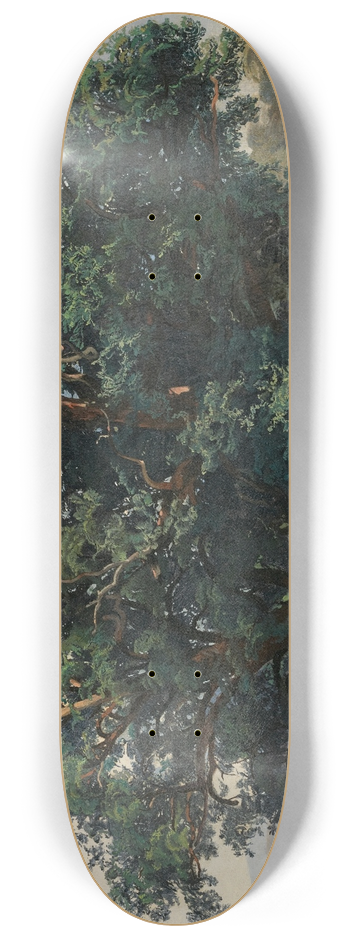 Alexandre Calame - Landscape With Oak Trees 8.25 inch art skate deck