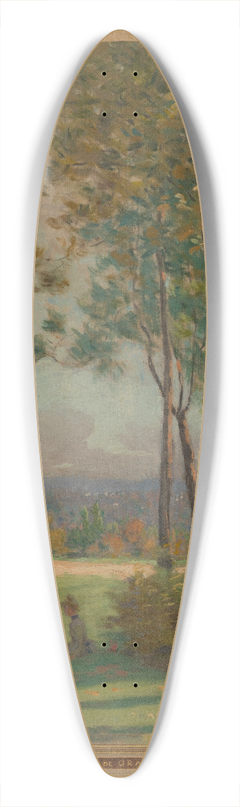 Maurice Chabas - Plateau de Gravelles 39.3 inch art pintail longboard deck