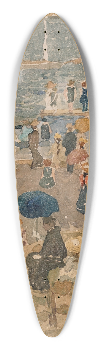 Maurice Prendergast - Beach Scene, North Shore 39.3 inch art pintail longboard deck