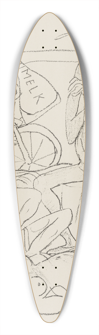 Max Beckmann - Circus 39.3 inch art pintail longboard deck