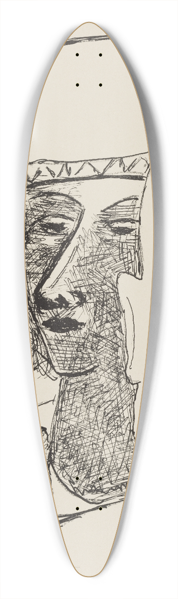 Max Beckmann - Dancing Couple 39.3 inch art pintail longboard deck