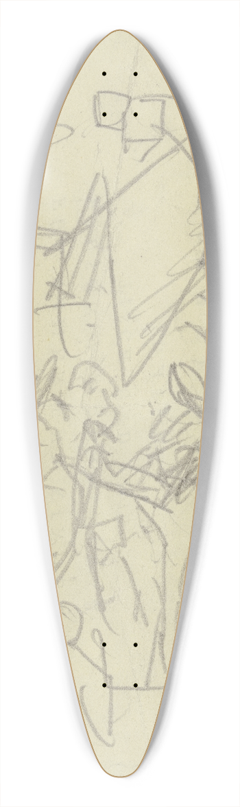 Max Beckmann - Dancing couples 39.3 inch art pintail longboard deck