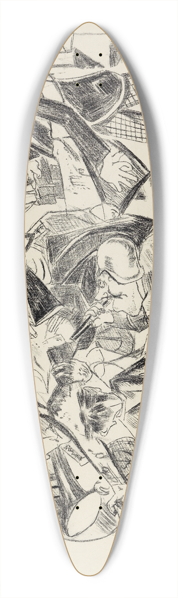 Max Beckmann - Das Martyrium 39.3 inch art pintail longboard deck