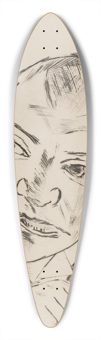 Max Beckmann - Der Ausrufer (Selbstbildnis) 39.3 inch art pintail longboard deck