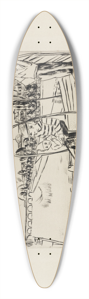 Max Beckmann - Der Morgen 39.3 inch art pintail longboard deck