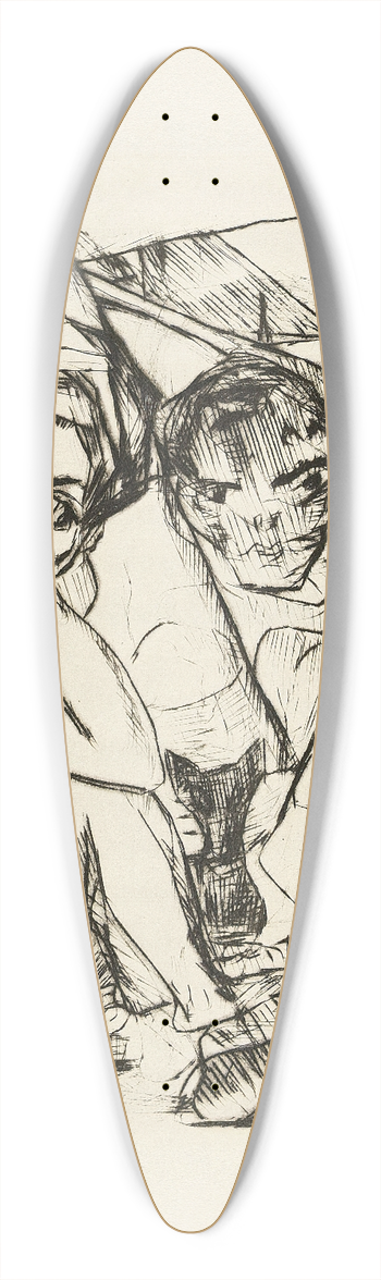 Max Beckmann - Die Frstin 39.3 inch art pintail longboard deck