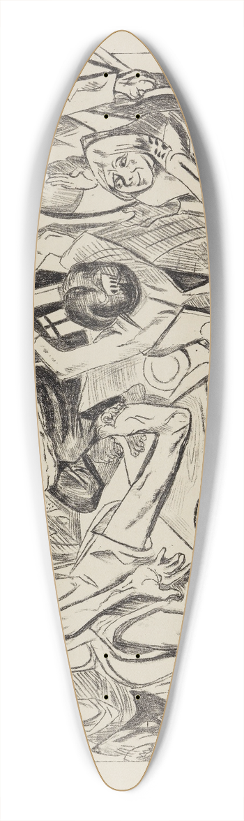 Max Beckmann - Die Nacht 39.3 inch art pintail longboard deck