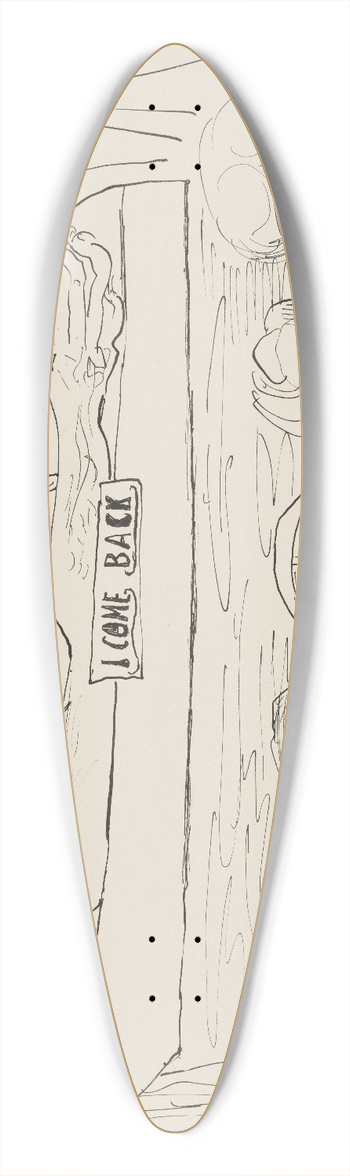 Max Beckmann - Dream of War 39.3 inch art pintail longboard deck