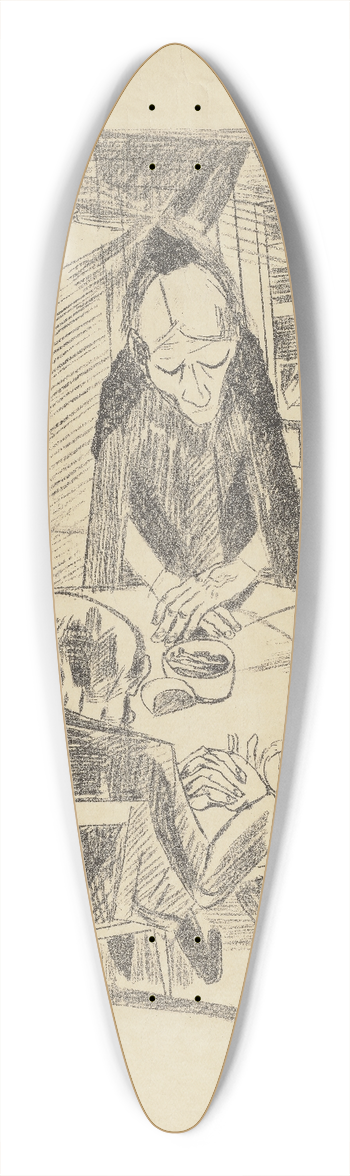 Max Beckmann - Hunger 39.3 inch art pintail longboard deck