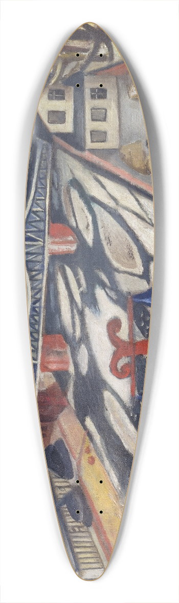 Max Beckmann - Ice on the River 39.3 inch art pintail longboard deck
