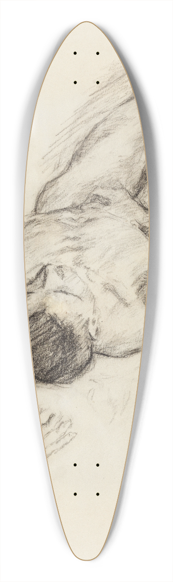 Max Beckmann - Liegender mnnlicher Akt 39.3 inch art pintail longboard deck