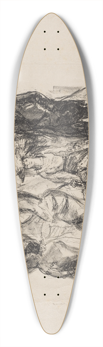 Max Beckmann - Tauentzienstrasse 39.3 inch art pintail longboard deck
