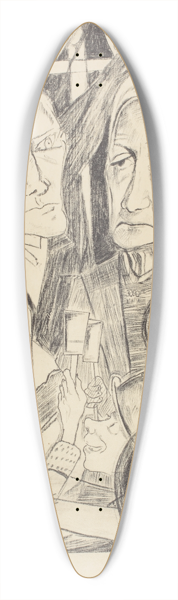 Max Beckmann - The Family 39.3 inch art pintail longboard deck