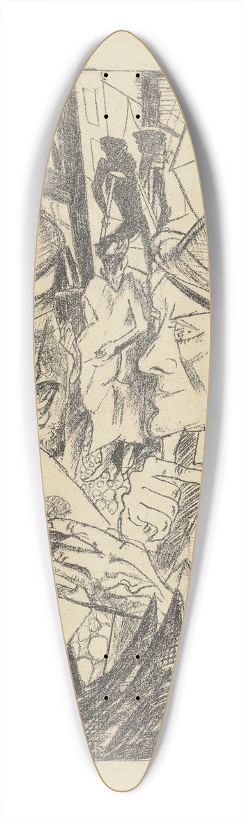 Max Beckmann - The Way Home 39.3 inch art pintail longboard deck