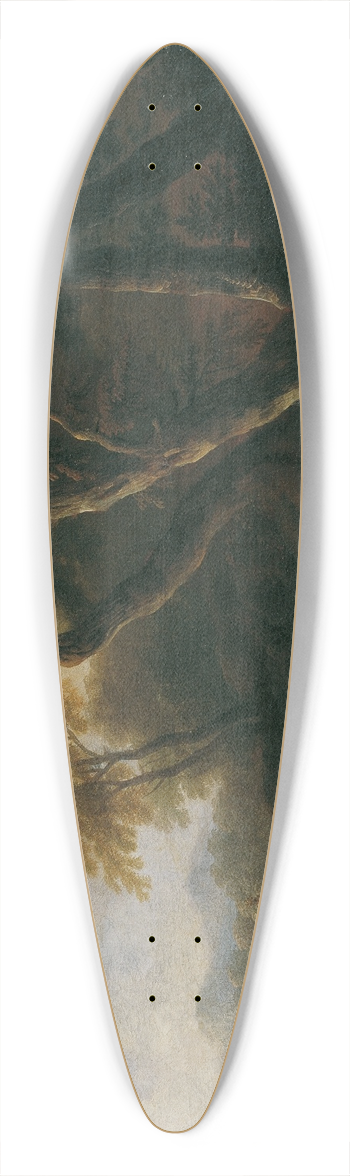 Maximilian Joseph Schinnagl - Waldlandschaft mit Gewsser rechts 39.3 inch art pintail longboard deck