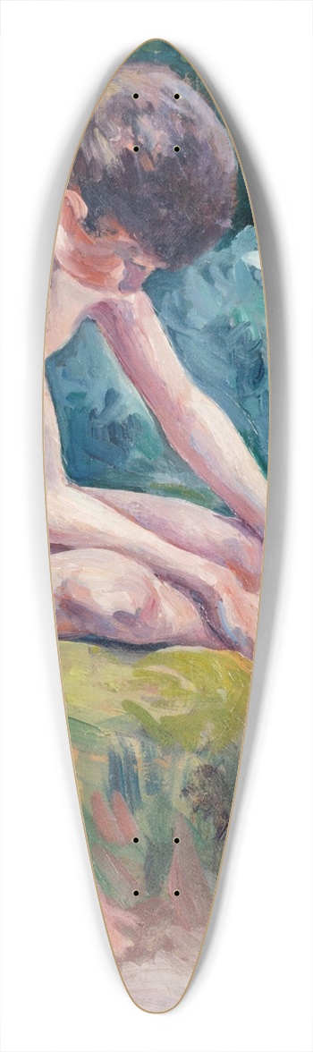 Maximilien Luce - Jeunes baigneurs 39.3 inch art pintail longboard deck