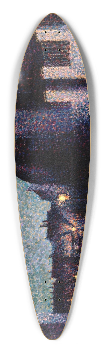 Maximilien Luce - Rue Ravignan, Paris 39.3 inch art pintail longboard deck