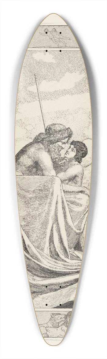 Max Klinger - Amor bei Jupiter (Amor und Psyche, Opus V, Blatt 42) 39.3 inch art pintail longboard deck