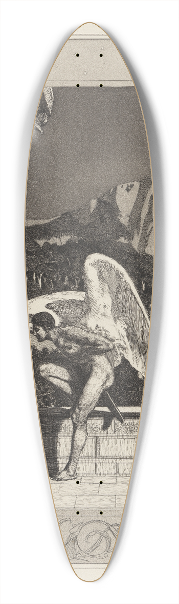 Max Klinger - Amor kommend (Amor und Psyche, Opus V, Blatt 12) 39.3 inch art pintail longboard deck