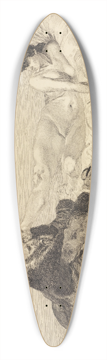 Max Klinger - Anerbieten (Ein Leben, Opus VIII, Blatt 6) 39.3 inch art pintail longboard deck