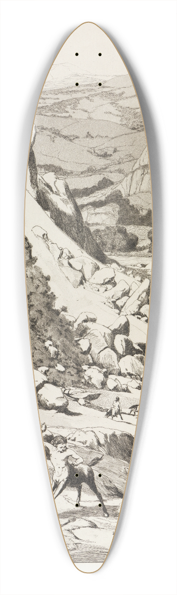 Max Klinger - Bergsturz (Intermezzi, Opus IV, Blatt 6) 39.3 inch art pintail longboard deck